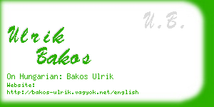 ulrik bakos business card